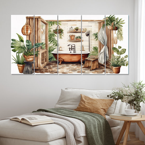 Bay Isle Home Natural Bathroom Decor X - Bathroom Metal Wall Decor Set ...